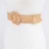 Faux Straw Elastic Waist Belt – Neutral Straw Finish