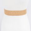 Faux Straw Elastic Waist Belt – Neutral Straw Finish