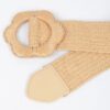 Faux Straw Elastic Waist Belt – Neutral Straw Finish