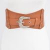 Multi Metal Elastic Belt – Wide Metallic Accent