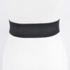 Wide Elastic Belt with Statement Metal Buckle