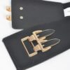 Wide Elastic Belt with Statement Metal Buckle