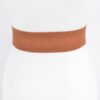 Wide Elastic Belt with Oversized Metal Buckle