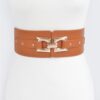 Slim Metal Buckle Elastic Belt – Polyurethane and Stretch