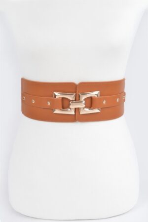 Slim Metal Buckle Elastic Belt – Polyurethane and Stretch