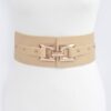 Slim Metal Buckle Elastic Belt – Polyurethane and Stretch