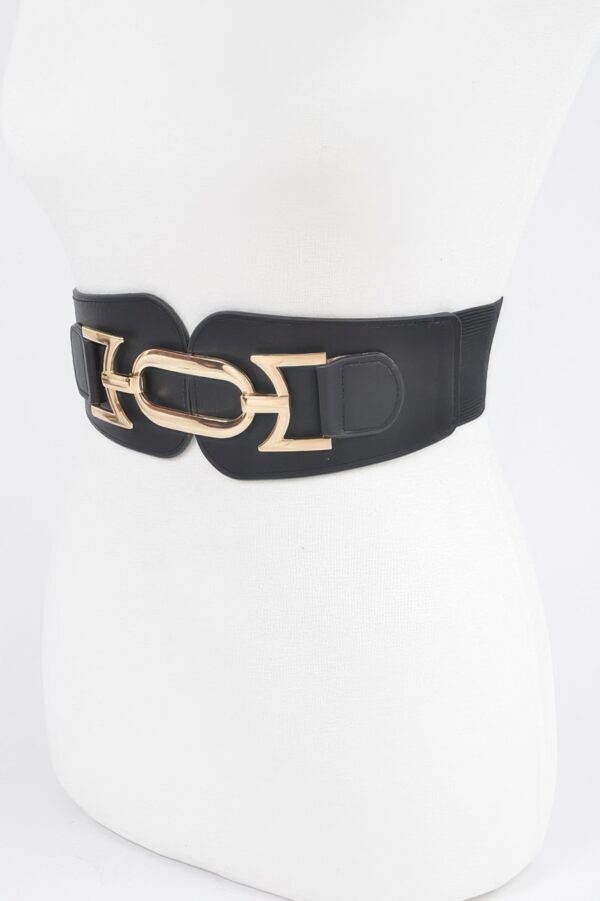 Metal-Buckle Elastic Belt – Neutral Polyurethane