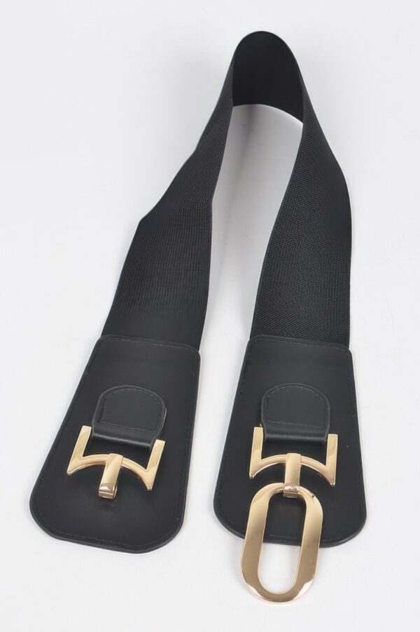 Metal-Buckle Elastic Belt – Neutral Polyurethane