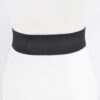 Wide Elastic Belt with Oversized Buckle – Polished Finish