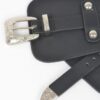 Wide Elastic Belt with Oversized Buckle – Polished Finish