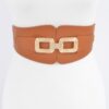 Wide Metal-Link Elastic Waist Belt – Chain Front