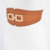 Wide Metal-Link Elastic Waist Belt – Chain Front