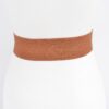 Wide Metal-Link Elastic Waist Belt – Chain Front