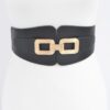 Wide Metal-Link Elastic Waist Belt – Chain Front