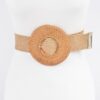 Round Bamboo Buckle Elastic Belt – Handmade