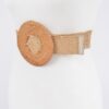 Round Bamboo Buckle Elastic Belt – Handmade
