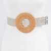 Round Bamboo Buckle Elastic Belt – Handmade