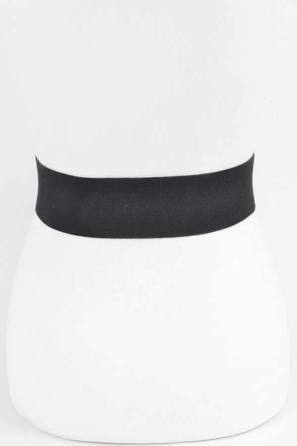 Plus-Size Wide Elastic Belt with Oversized Buckle