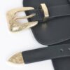 Plus-Size Wide Elastic Belt with Oversized Buckle