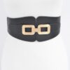 Wide Metal-Link Plus Size Elastic Belt – High-Shine