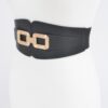 Wide Metal-Link Plus Size Elastic Belt – High-Shine