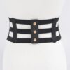 Wide Elastic Belt with Metal Link Front – Plus Size