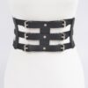 Wide Elastic Belt with Metal Link Front – Plus Size
