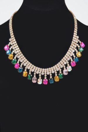 Rhinestone Choker – Fully Encrusted, Approx. 20″