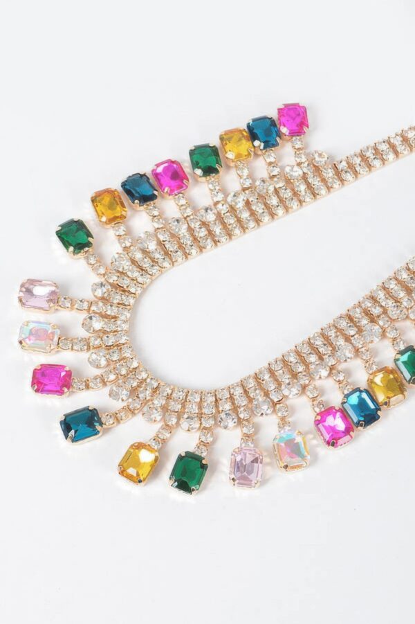 Rhinestone Choker – Fully Encrusted, Approx. 20″