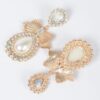 Bow Faux Pearl Drop Earrings – Post-back