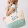Beach Bum Terry Tote – Palm & Surf Graphic