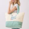 Beach Bum Terry Tote – Palm & Surf Graphic