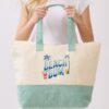 Beach Bum Terry Tote – Palm & Surf Graphic