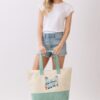 Beach Bum Terry Tote – Palm & Surf Graphic