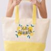 Hello Summer Terry Tote – Lemon Motif Terrycloth