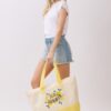 Hello Summer Terry Tote – Lemon Motif Terrycloth