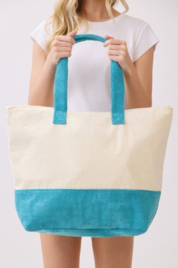 Take Me To The Beach Terry Tote – Palm & Wave