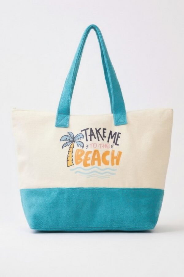 Take Me To The Beach Terry Tote – Palm & Wave