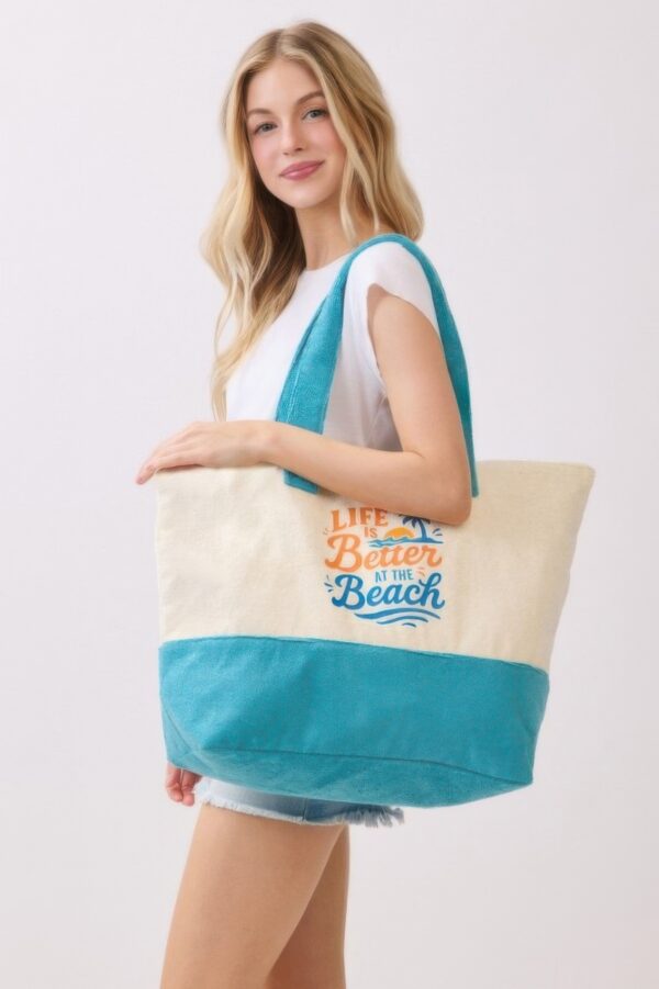 Terry Tote – Life Is Better at the Beach Palm Graphic