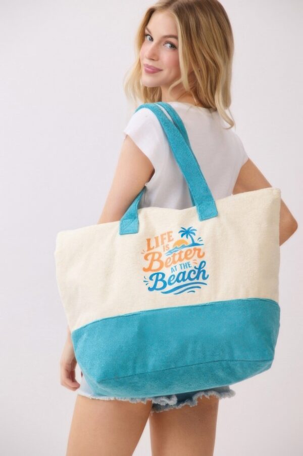 Terry Tote – Life Is Better at the Beach Palm Graphic