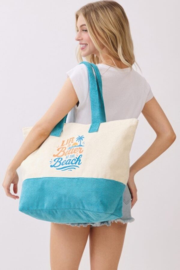 Terry Tote – Life Is Better at the Beach Palm Graphic