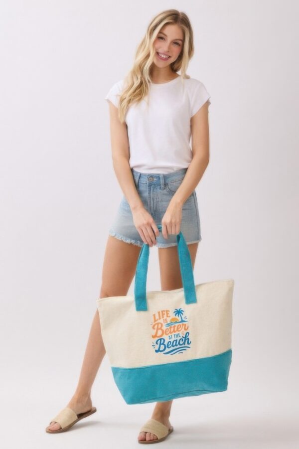Terry Tote – Life Is Better at the Beach Palm Graphic