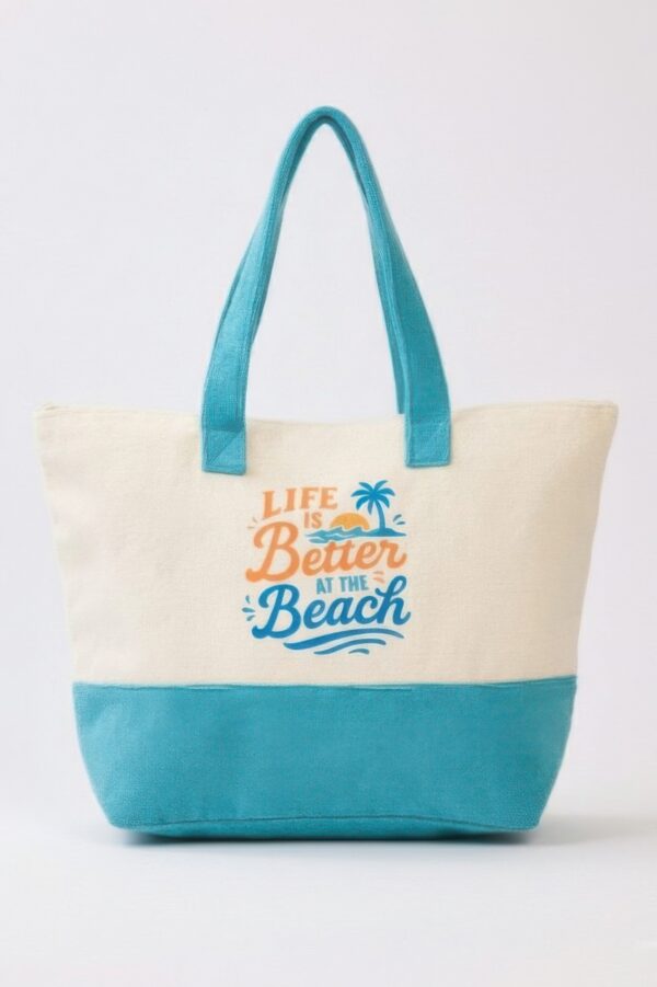 Terry Tote – Life Is Better at the Beach Palm Graphic