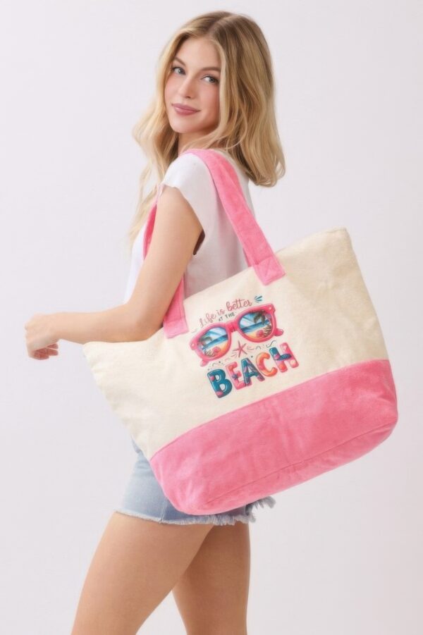 Beach Terry Tote – ‘Life Is Better At The Beach’ Graphic
