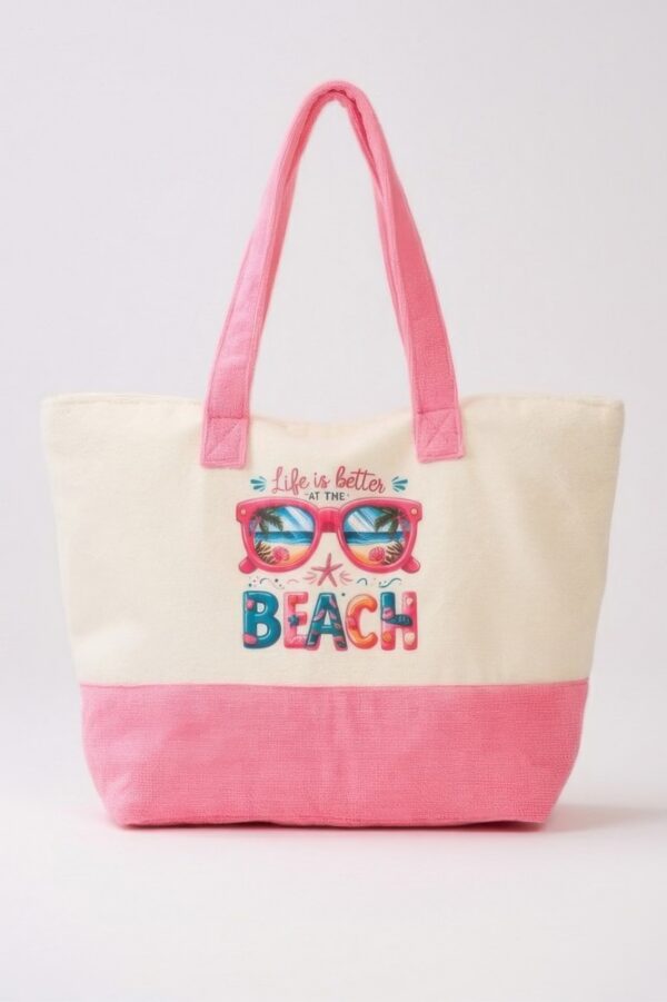 Beach Terry Tote – ‘Life Is Better At The Beach’ Graphic