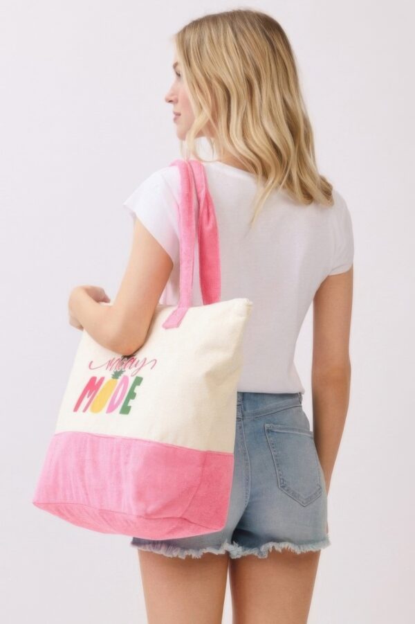 Vacay Mode Terry Tote – Fruit Graphic Beach Bag