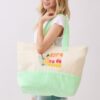 Terry Tote with Playful Beverage Graphic