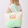 Terry Tote with Playful Beverage Graphic