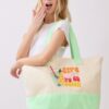 Terry Tote with Playful Beverage Graphic