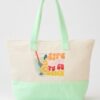 Terry Tote with Playful Beverage Graphic